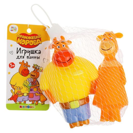 Игрушка для ванны Оранжевая корова Ма и Па КАПИТОШКА