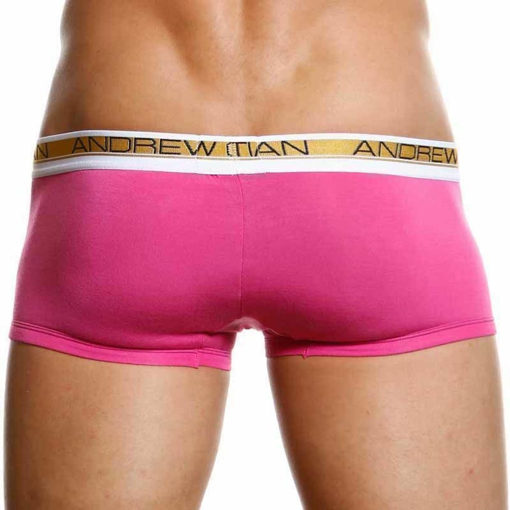 Мужские трусы хипсы розовые Andrew Christian Slim Focus Boxer Fuchsia