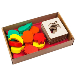 Сортер "Овощи-фрукты", развивающая игрушка для детей, обучающая игра из дерева