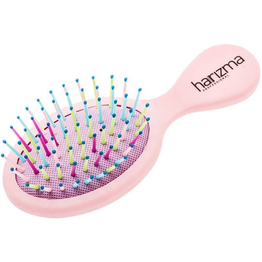Щетка массажная Harizma Rainbow, малая, розовая (h10640-1205)