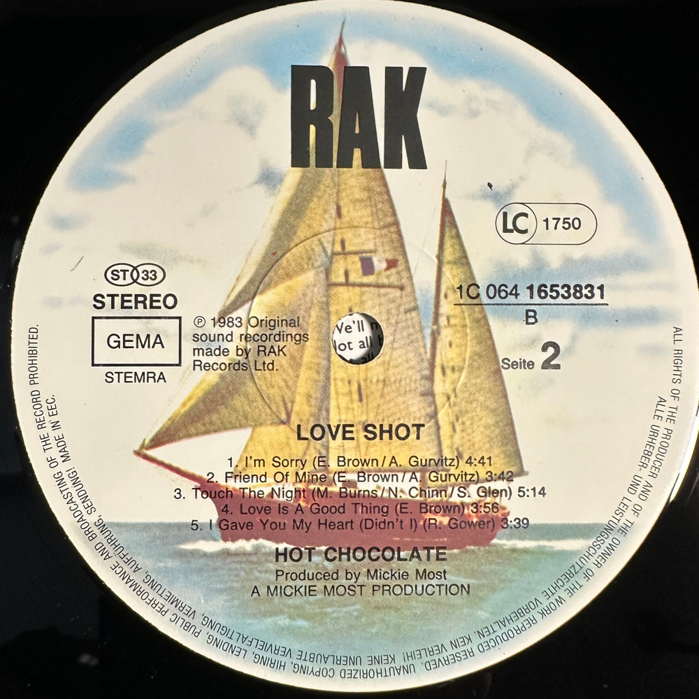Hot Chocolate - Love Shot (Германия 1983г.)