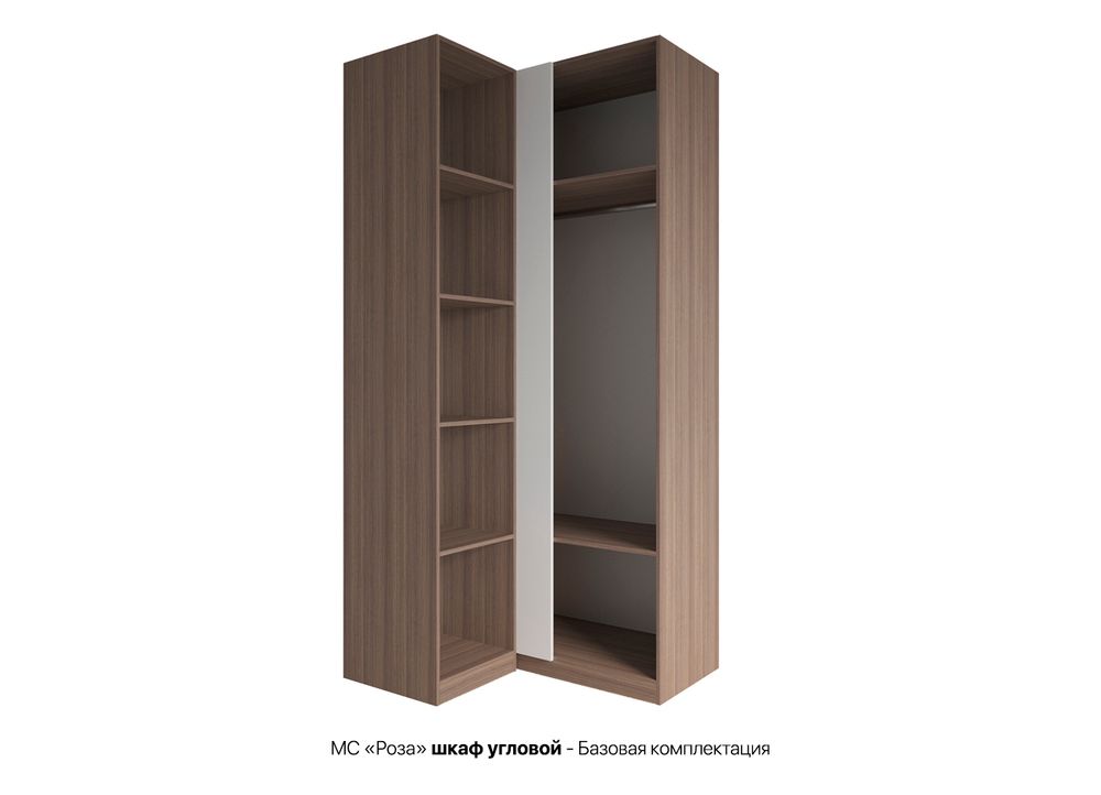 МС Роза Шкаф угловой 1100 Орех Франклин/Тренто Пудра скин