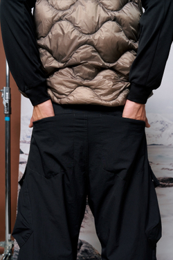 Брюки Nothomme Blue Monte Curved Blade Flannel-Lined Trousers "Midnight Navy"