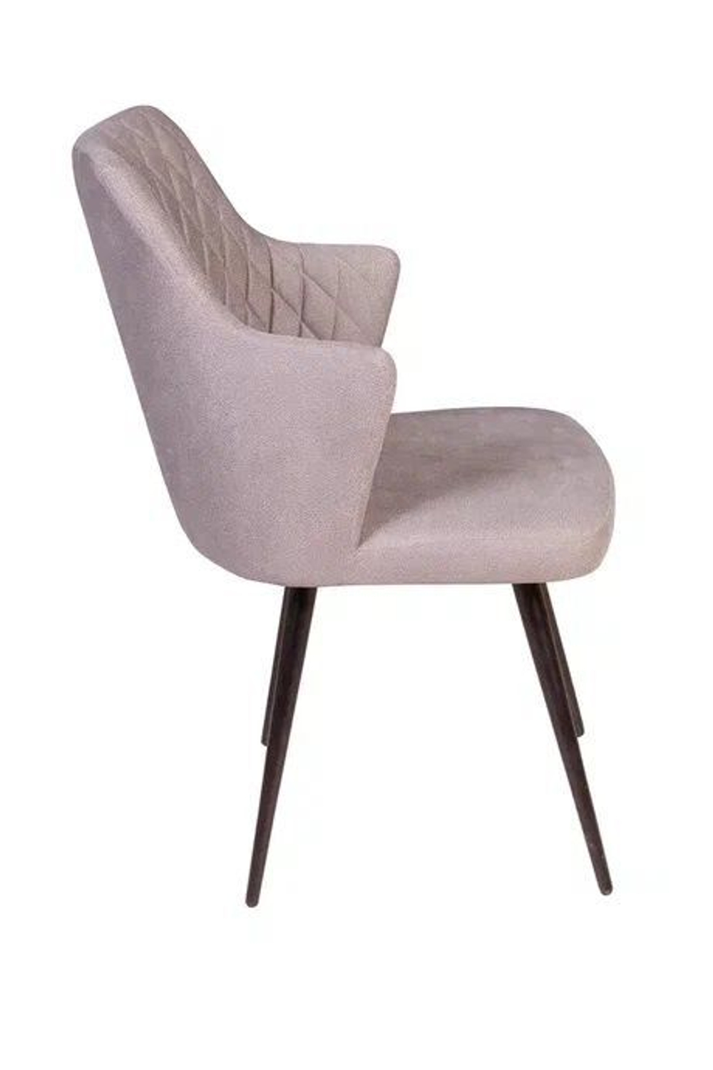 Стул поворотный на 360 градусов Hunt ромб, бархат пепельно-бежевый 25 / чёрный конус