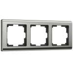 Рамка на 3 поста Metallic (глянцевый никель) W0031602