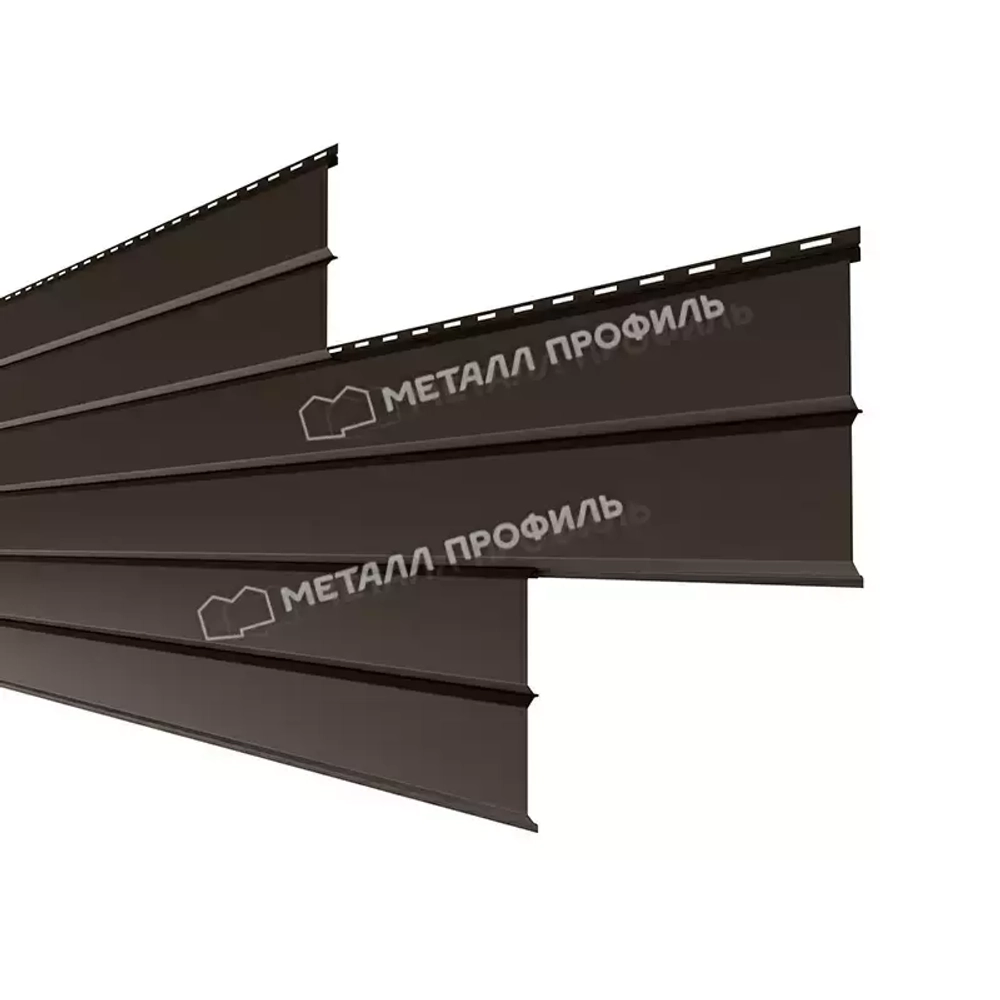 Сайдинг металлический L -Брус ХL VikingMP Е- RR 32 Темно-коричневый 0.5мм