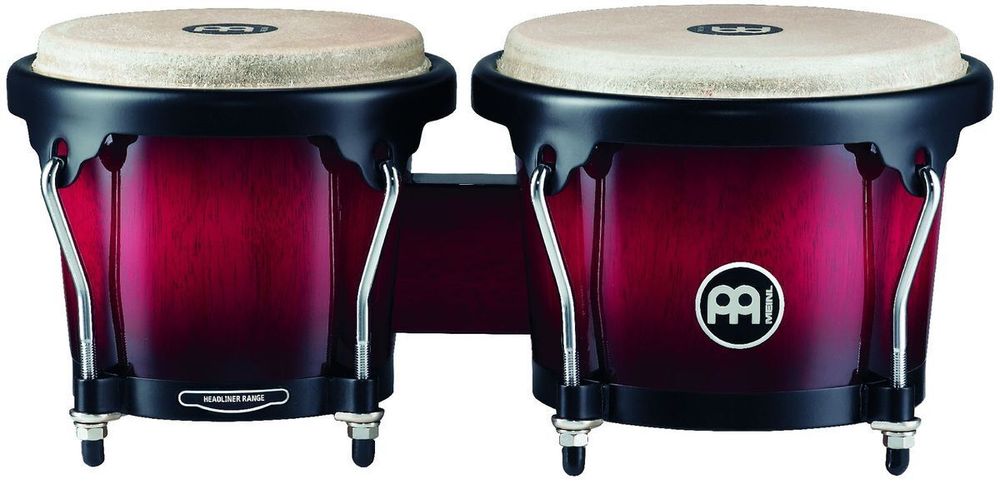 Headliner Wood Bongos Бонго 6,75&quot;Х8&quot;, Дуб, Цвет Wine Red Burst Meinl Hb100Wrb