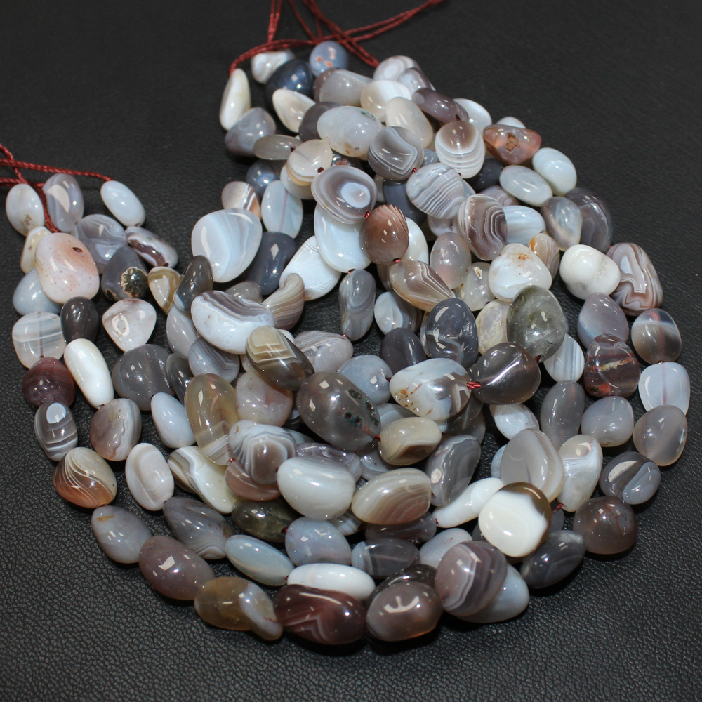 Агат ботсвана галтовка бусины 8-11мм