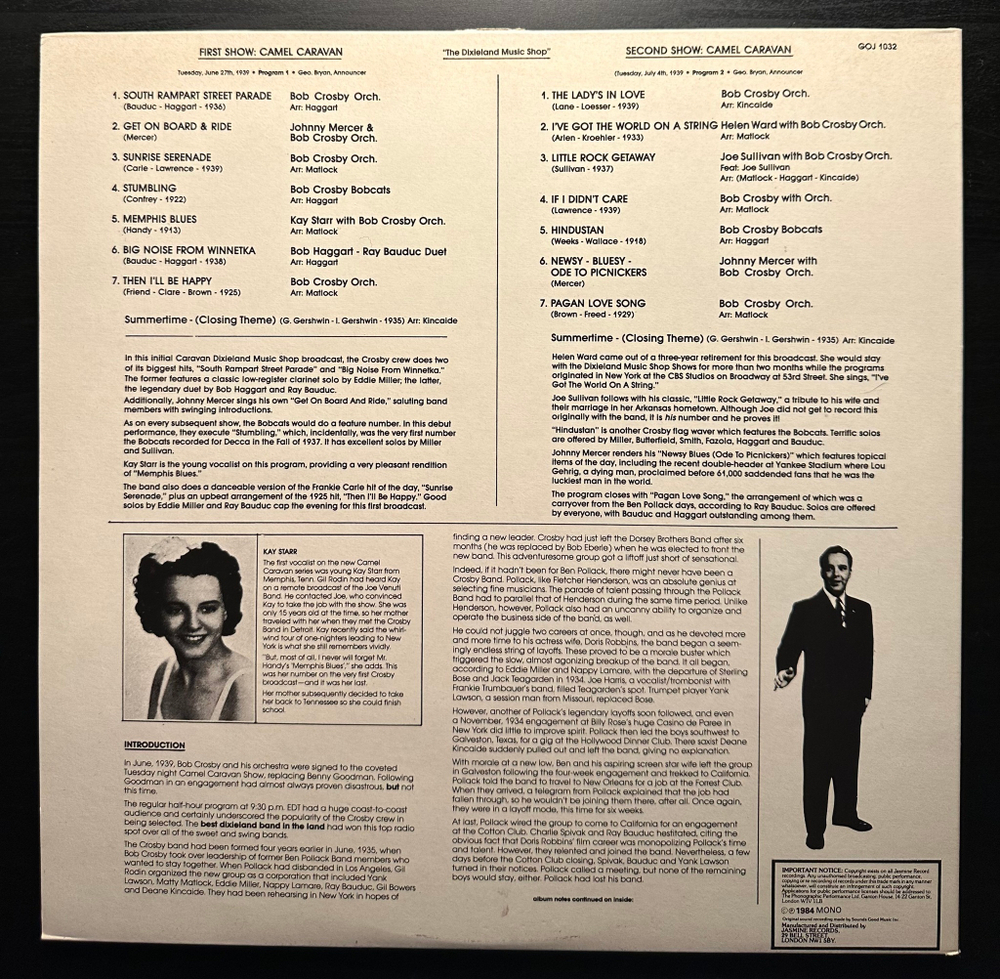 Bob Crosby - Suddenly It's 1939 (США 1984г.)