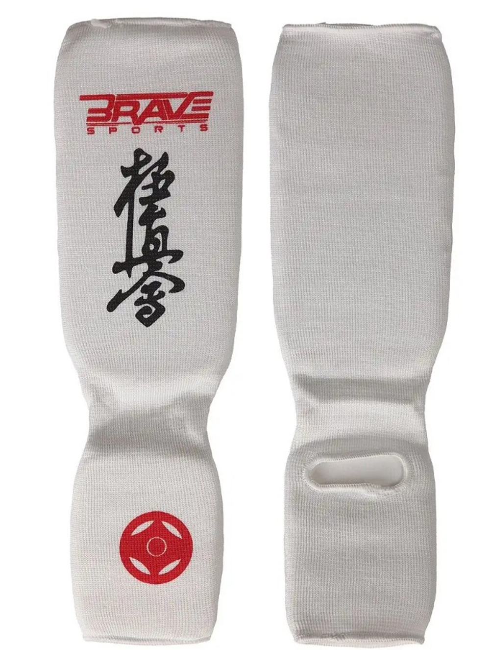 Защита голеностопа эластичный иероглифами белая