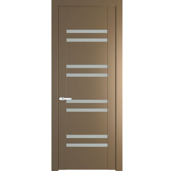 Межкомнатная дверь эмаль Profil Doors 1.6P перламутр золото остеклённая