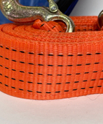 8Т-4.5М / Трос буксировочный для автомобиля, 8 тонн, 4.5 метра, оранжевый, с крюками, AORUI, TG (1 шт.)