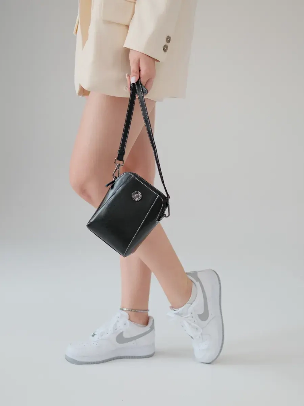 Сумка через плечо маленькая кросс боди для телефона кожаная