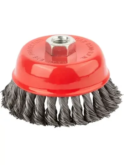 Набор щеток металлических для УШМ 100мм жёсткая+мягкая 2шт