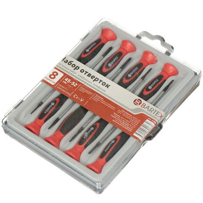 Набор отверток для точных работ, 8 пр, Bartex, CrV сталь, для мобильных телефонов, шт