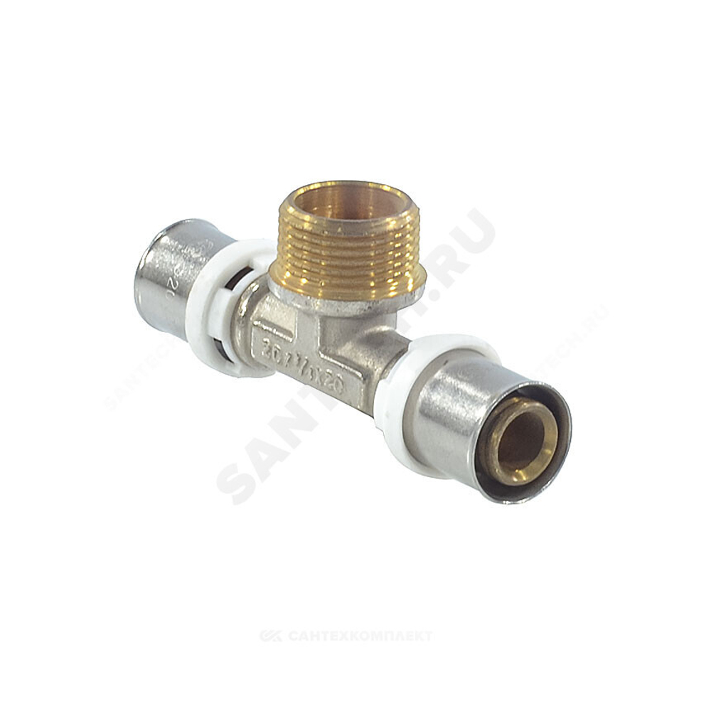Тройник МП латунь пресс Дн 26х1/2"х26 НР ГОСТ 32415-2013 8012 Aquasfera 8012-04