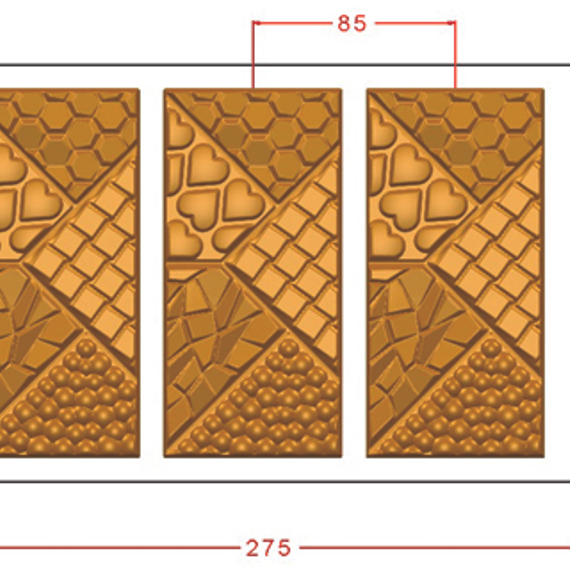 866 | Форма для шоколадных изделий (275*175 мм)