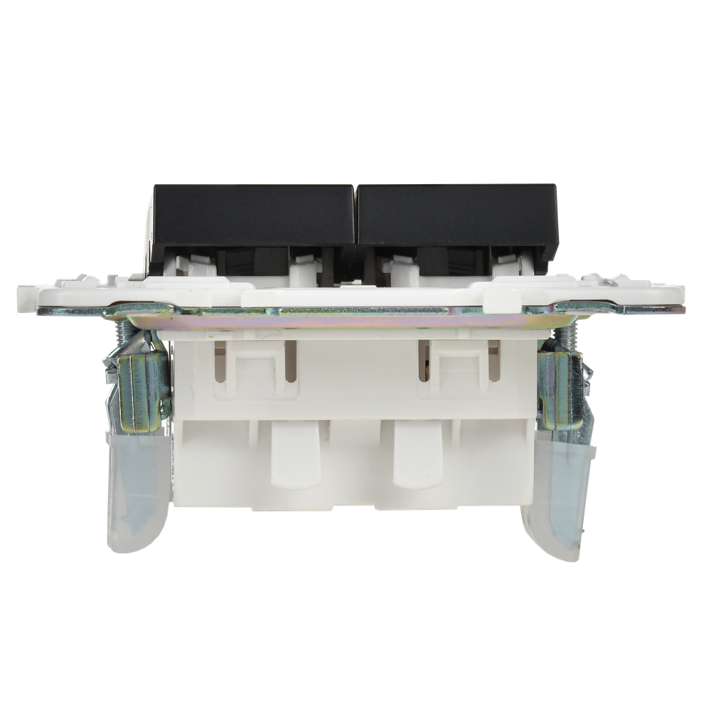 SKANDY Выключатель 2-клавишный с индикацией 10А SK-V09Bl черный IEK