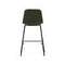 Полубарный стул Zunilda, зеленый с черными ножками