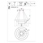 ST605.503.114 Cветильник подвесной SMART ST-Luce Белый/Белый LED 1*114W 2800-6500K