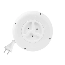 Удлинитель сетевой 3 розетки, 3 метра, круглый, белый