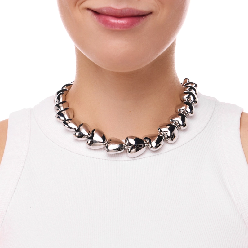 Колье Большие Симметричные Сердца