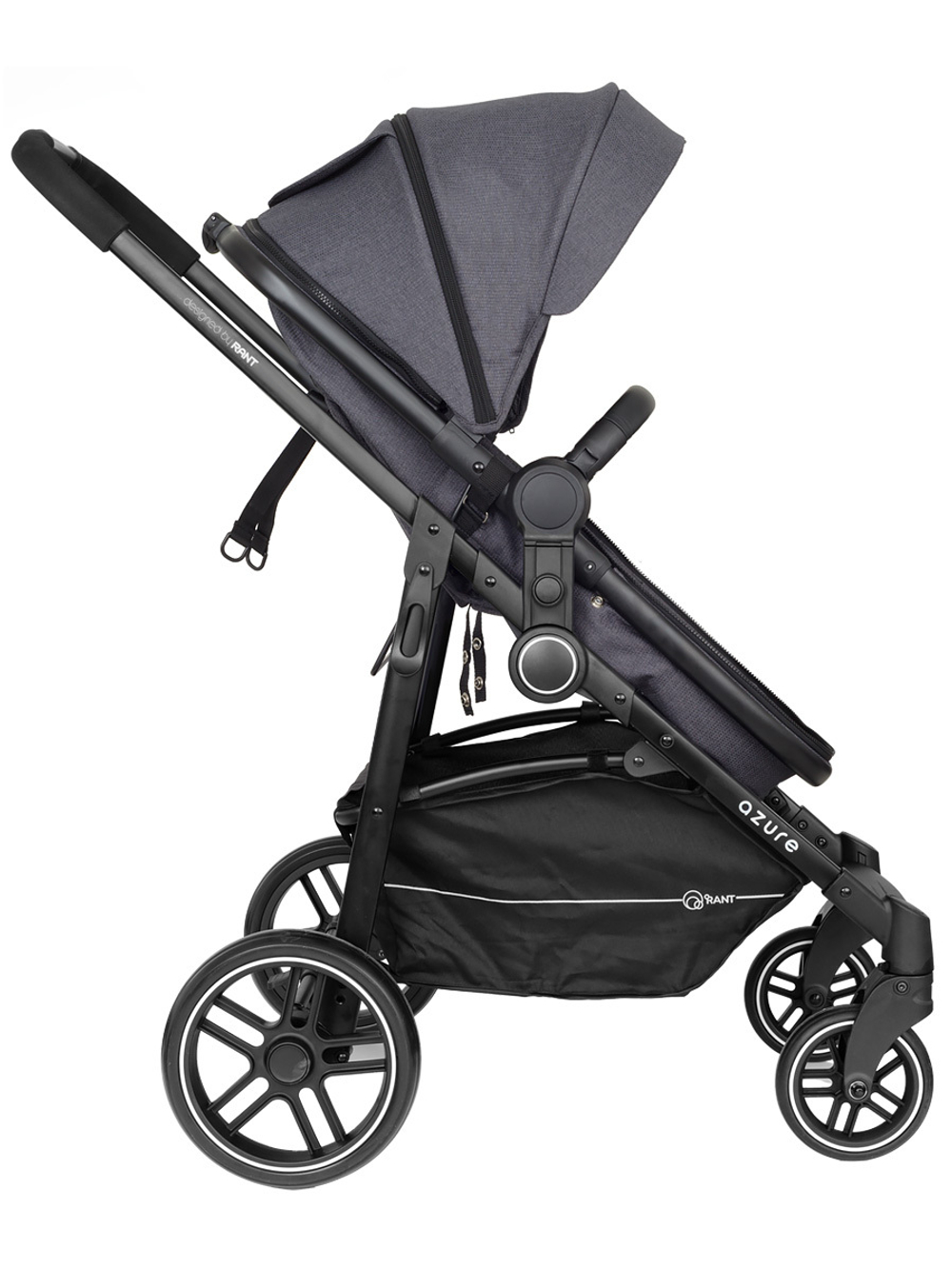 Коляска детская 2-в-1 Rant "AZURE Trends" RA147 alu. Jet Carbon