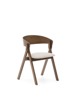 Стул Godia из дерева в цвете венге и бежевого шенилла