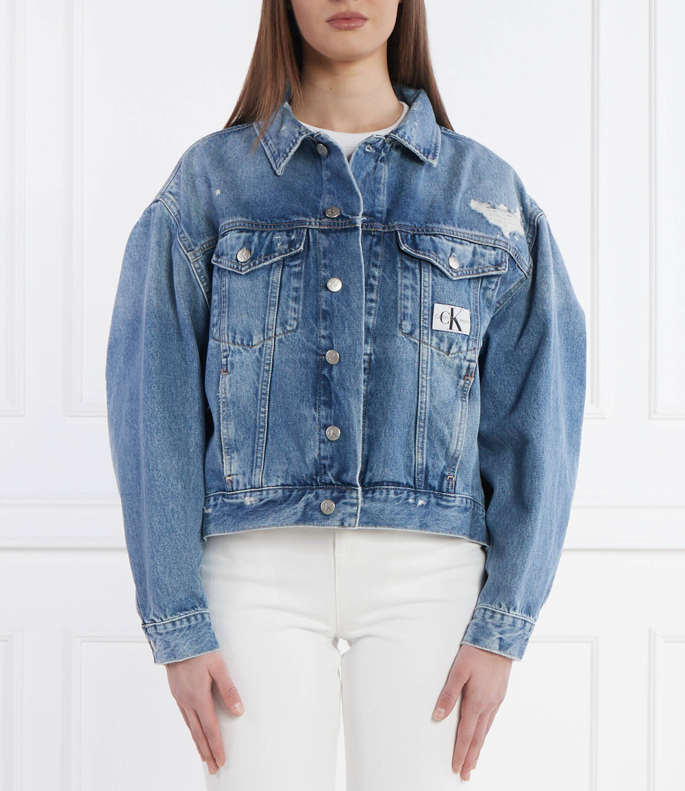 Джинсовая куртка BOXY CALVIN KLEIN JEANS - голубой(J20J222787)