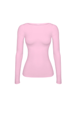 pink off the shoulder long sleeve