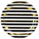 Набор бумажных тарелок «Полосы» с золотым тиснением,18 см,6 шт, еврослот