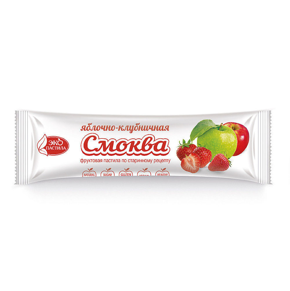 Смоква яблочно-клубничная "Эко пастила", 30 г