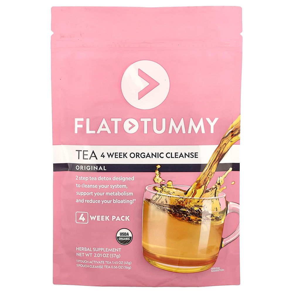 Flat Tummy, Tea, органическое очищение за 4 недели, оригинальный, 57 г (2,01 унции)