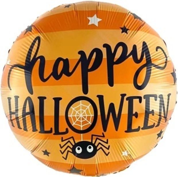 К Шар (18''/46 см) Круг, Хэллоуин, Оранжевый(БГ-15)