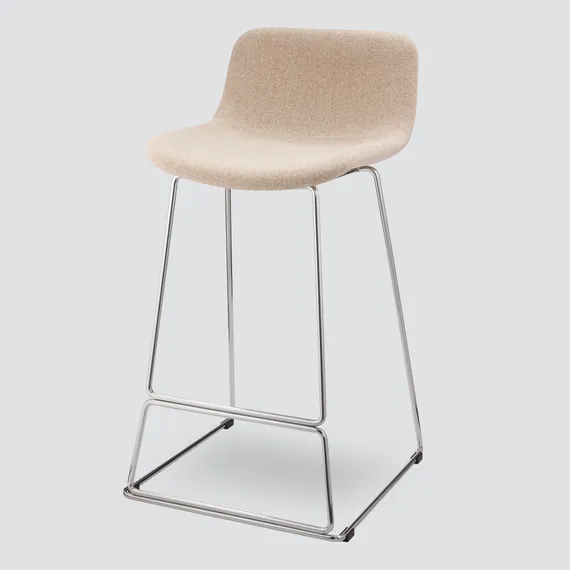 Полубарный стул Neo Soft 65 см, бежевый, ножки хром