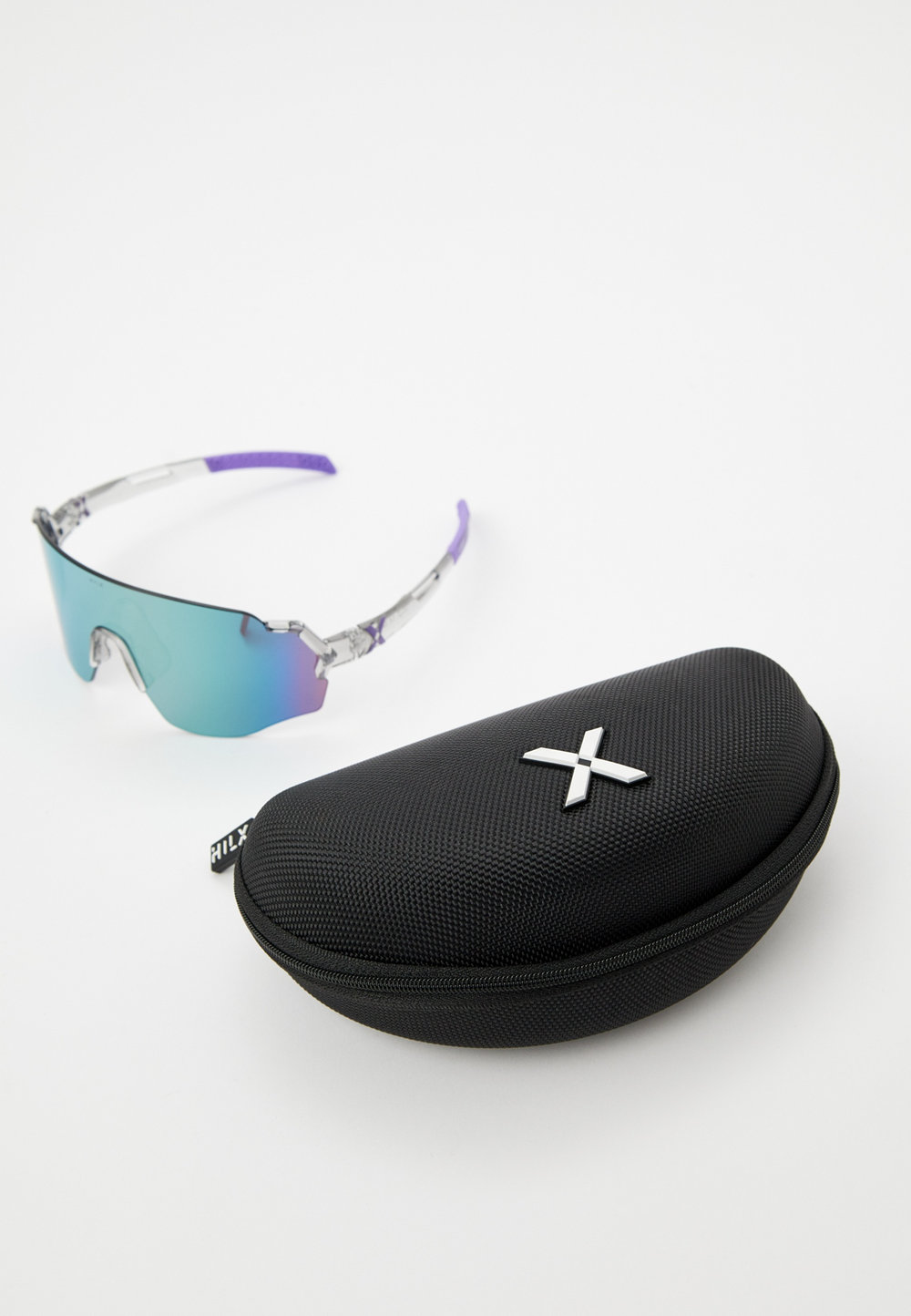 Спортивные очки HILX Savage (L) Shiny Crystal Grey Purple / Purple Lens