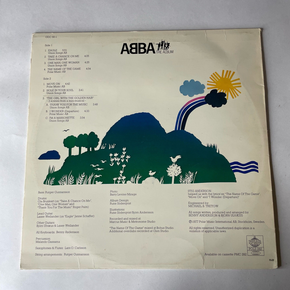 Винтажная виниловая пластинка LP ABBA АББА, Альбом The Album (Швеция 1977)