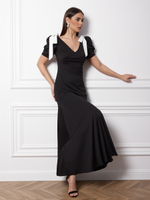 Платье длинное вечернее с бантами