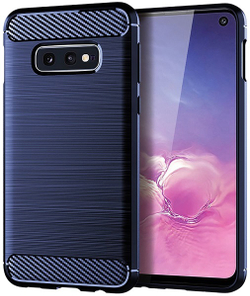 Чехол для Samsung Galaxy S10e цвет Blue (синий), серия Carbon от Caseport