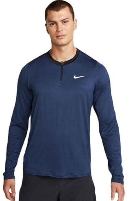 Мужская теннисная футболка  Nike Dri-Fit Adventage Camisa - midnight navy/black/white