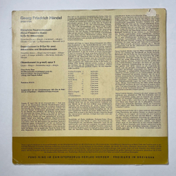 Винтажная виниловая пластинка LP G. F. Handel Гендель, Jean Francois Paillard Konigliche Feuerwerksmusik (Germany 1963)