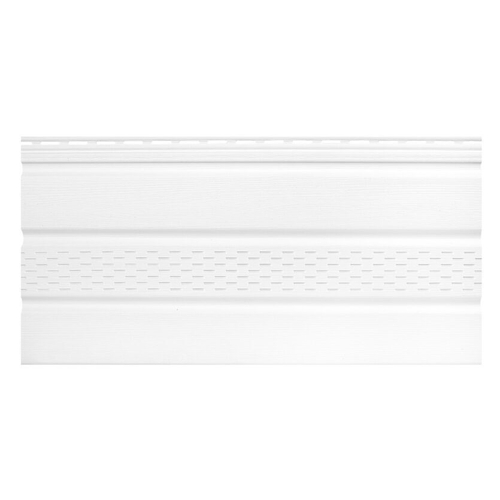 Софит Tecos перфорация по центру Белый 3050х305 мм