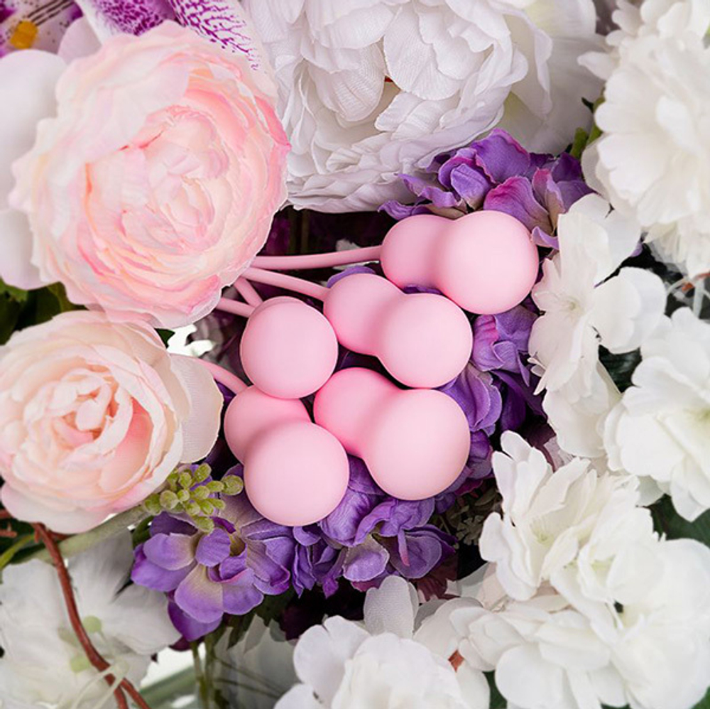 Набор из 5 розовых вагинальных шариков 1,9-3,5см ToyFa Flovetta Tulips 457710