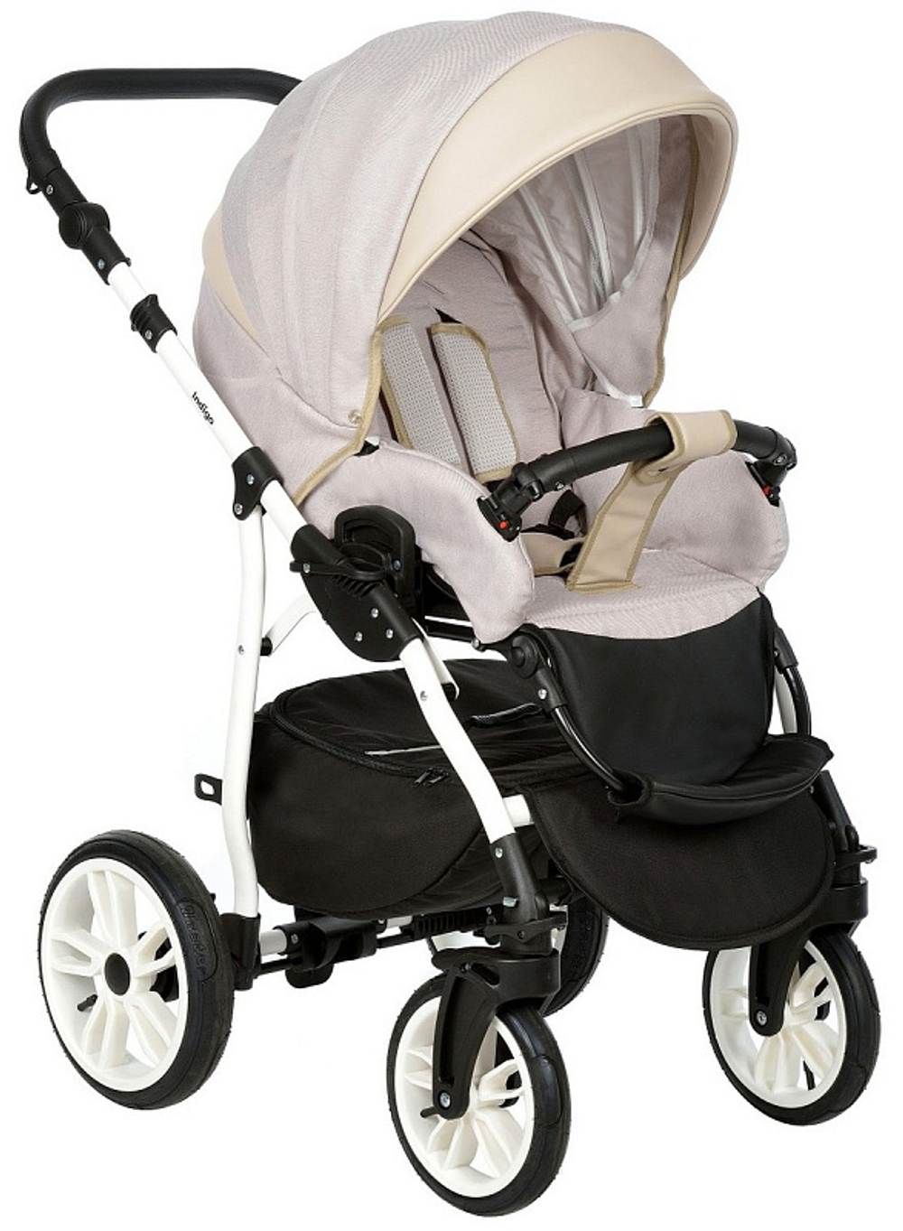 Детская коляска Indigo Indigo New 3 в 1 In01 бежевый
