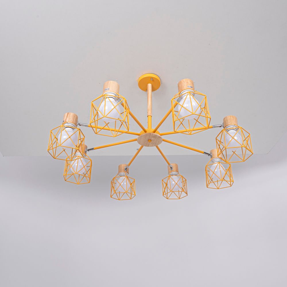 Потолочная люстра CORF B3 Yellow 8 lamps
