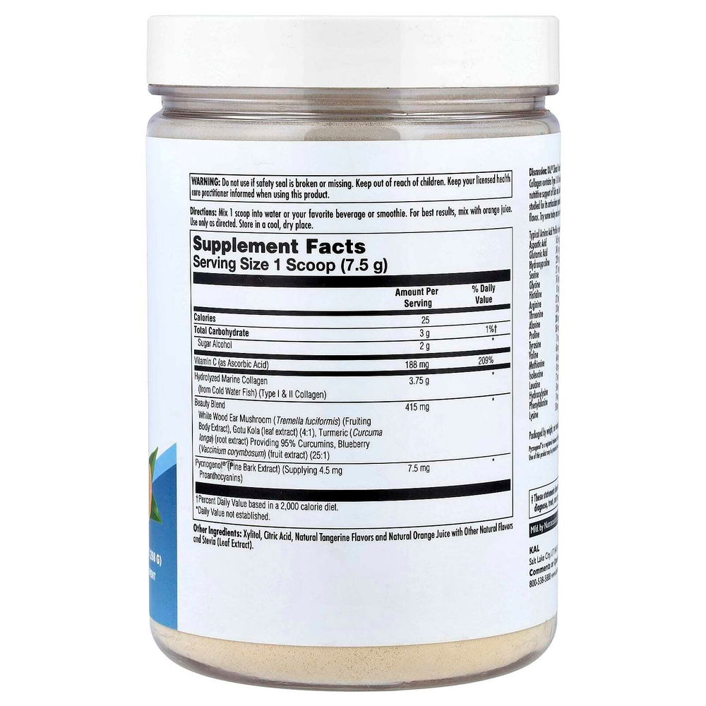 KAL, Clinical Youth Collagen ™, мандарин, 298 г (10,5 унции)
