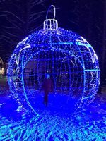 светодиодный елочный шар уличный с входом