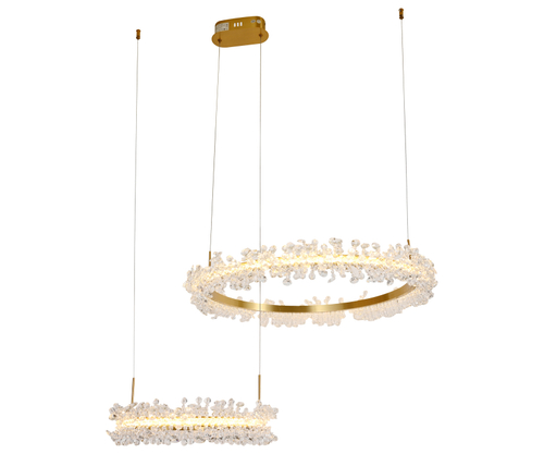 08245,36PA(4000K) Люстра димм.Лаура латунь d40+60