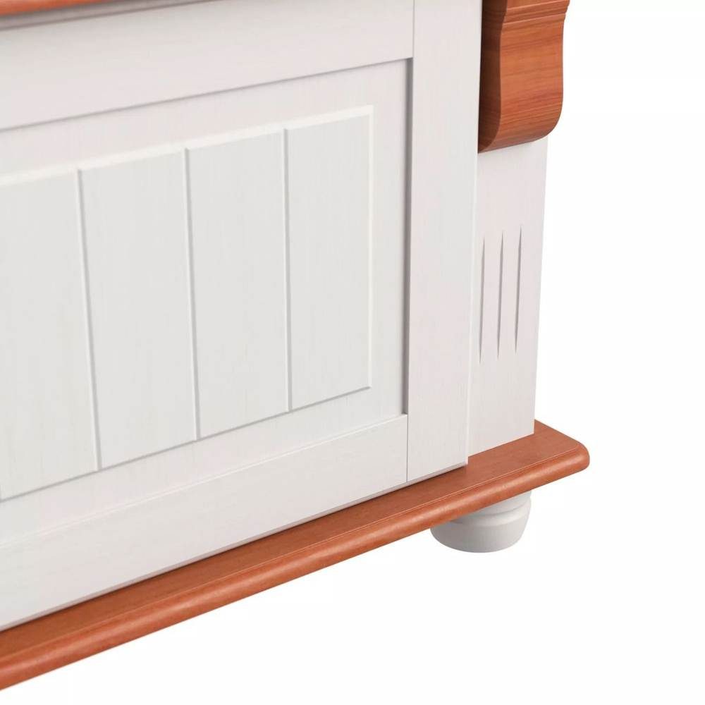 Тумба под телевизор Адель, белый/черри