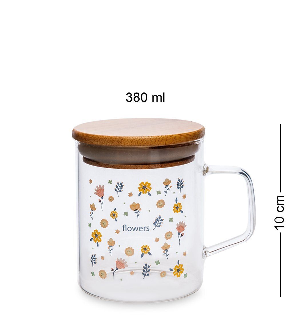 GS- 48/4 Кружка с крышкой «Цветочная фантазия» 380мл
